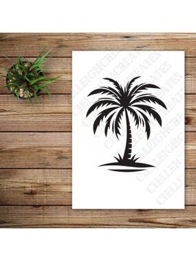 *2 for $20* single palm tree vinyl decal Sticker Handcrafted
